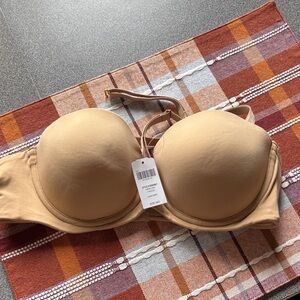 Soma Embraceable Tan Strapless Bra with adjustable straps